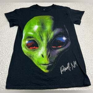 Alien Strange Daze Mens Graphic Sci-fi T Shirt Size Small Black